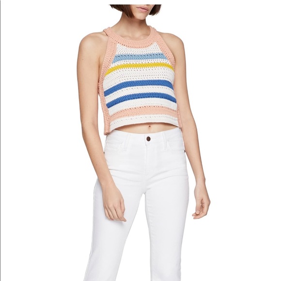 BCBGeneration crochet striped crop top M - Picture 8 of 9